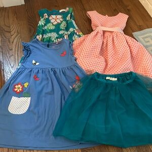 Mini Boden Dresses/Skirt (set of 4)